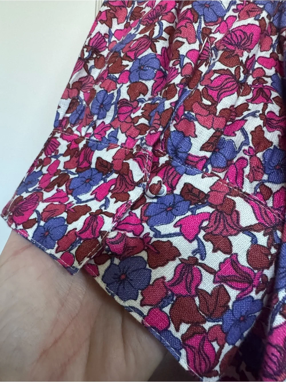 J Crew Women’s Floral Smocked Square-Neck Dress in Purple